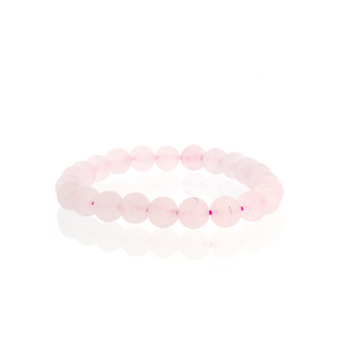 Rose Quartz Bead Bracelet 8mm Matte from Stonebridge Imports