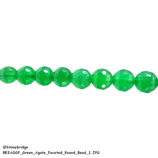 Green Agate Bead Strand (Enhanced) from Stonebridge Imports