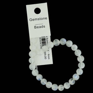 Rainbow Moonstone E Bead Strand 7" - 8mm from Stonebridge Imports