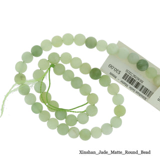 Xinshan Jade Matte - Round Strand 15" - 6mm from Stonebridge Imports