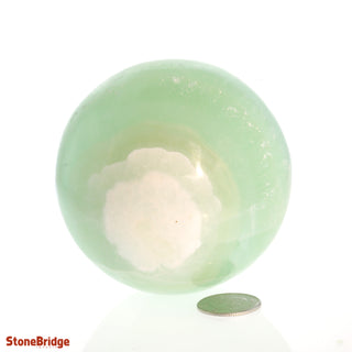 Pistachio Green Calcite Sphere from Stonebridge Imports