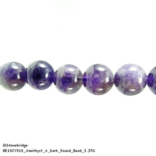 Amethyst A Dark Round Strand 15" 8mm    from Stonebridge Imports