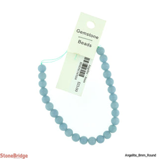 Angelite Bead Strand 7" - 8mm from Stonebridge Imports