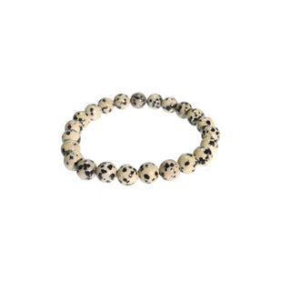 Dalmatian Jasper Round Bracelet - 8mm    from Stonebridge Imports