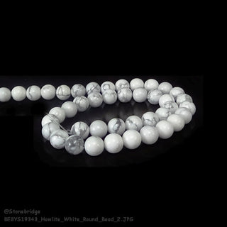 Howlite White - Round Strand 15" - 4mm    from Stonebridge Imports