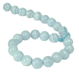 Blue Lace Agate Bead Strand 7" - 8mm from Stonebridge Imports