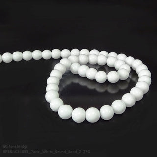 White Jade Bead Strand 15" - 12mm from Stonebridge Imports