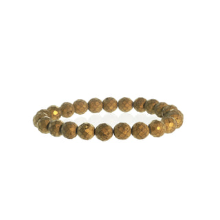 Agate Druzy Bead Bracelet 8mm Matte Gold Electroplated   from Stonebridge Imports