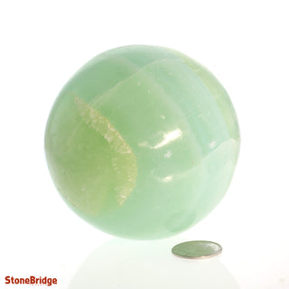 Pistachio Green Calcite Sphere from Stonebridge Imports