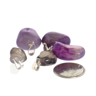 Agate Purple Tumbled Pendants - 5 Pack    from Stonebridge Imports