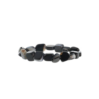 Agate Black Tumbled Bracelets    from Stonebridge Imports
