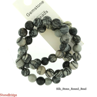 Silk Stone Bead Strand 15" - 8mm from Stonebridge Imports