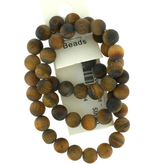 Tiger's Eye A Bead Strand 15" - 8mm Matte from Stonebridge Imports