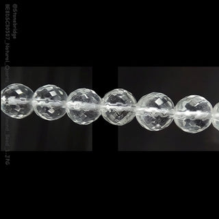 Clear Quartz Bead Strand 15" - 4mm Faceted from Stonebridge Imports