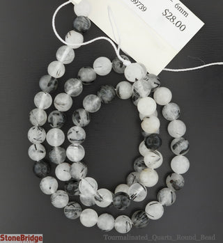 Tourmalinated Quartz Bead Strand from Stonebridge Imports