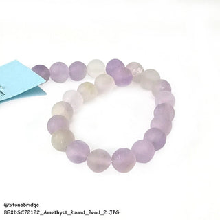 Light Amethyst Bead Strand 7" - 12mm Matte from Stonebridge Imports