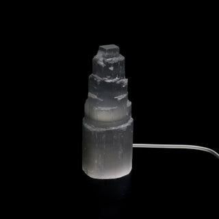 Selenite Tower Lamp - Small 8” Tall    from Stonebridge Imports