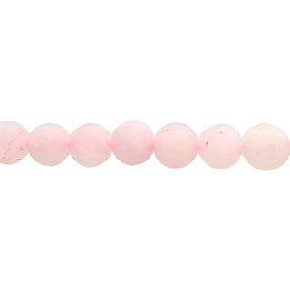 Rose Quartz Matte - Round Strand 15" - 6mm    from Stonebridge Imports