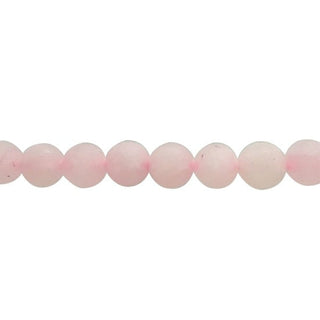 Rose Quartz Matte - Round Strand 15" - 6mm    from Stonebridge Imports