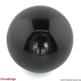 Black Obsidian Sphere Extra Small #3 - 2" from Stonebridge Imports