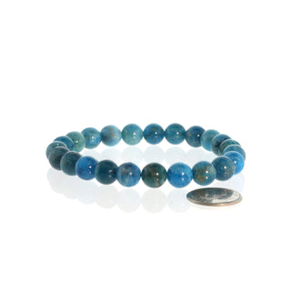 Apatite Blue Bead Bracelet 8mm from Stonebridge Imports