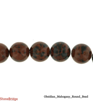 Obsidian Mahogany - Round Strand 15" - 6mm from Stonebridge Imports