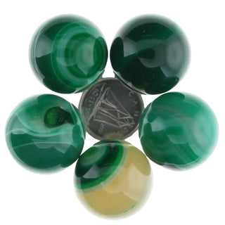 Agate Green Banded Sphere - 5 Pack    from Stonebridge Imports