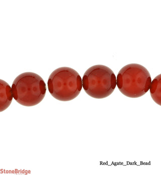 Dark Red Agate - Round Strand 15" - 8mm    from Stonebridge Imports