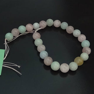 Multi-Colour Morganite Bead Strand 7" - 10mm from Stonebridge Imports