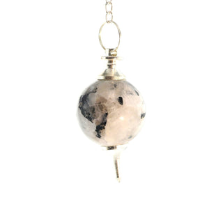 Rainbow Moonstone Ball and Point Pendulum - 3 Pack from Stonebridge Imports