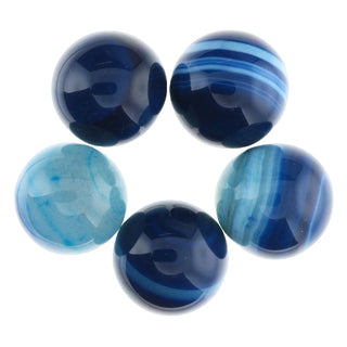 Agate Blue Banded Sphere - 5 Pack    from Stonebridge Imports