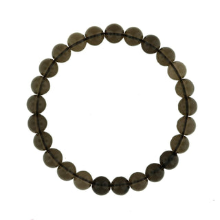 Smoky Quartz Round Bracelet - 8mm from Stonebridge Imports