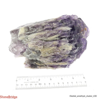 Amethyst Elestial Quartz Cluster U#30 - 8" from Stonebridge Imports