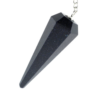 Blue Goldstone Pendulum 6 Facet & Bead - 3 Pack (Synthetic) from Stonebridge Imports