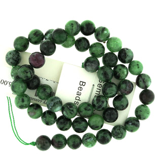 Ruby Zoisite Bead Strand 15" - 8mm from Stonebridge Imports