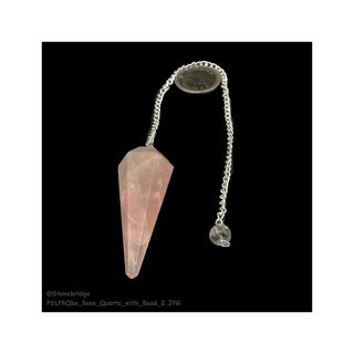 Rose Quartz Pendulum 6 Facets & Bead    from Stonebridge Imports