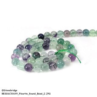 Fluorite - Round Strand 15" - 8mm from Stonebridge Imports