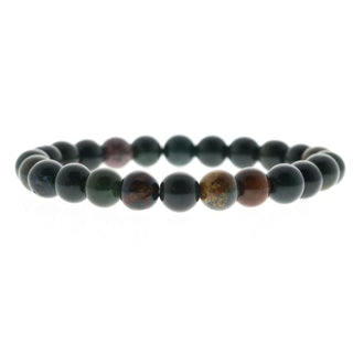 Bloodstone Round Bracelet 8mm from Stonebridge Imports