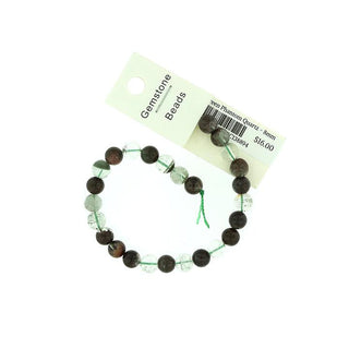 Green Phantom Quartz Bead Strand 7" - 8mm from Stonebridge Imports