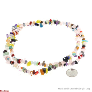 Mix Stones Bead Strand (Enhanced) 32" - 5-8mm Chip from Stonebridge Imports