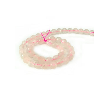 Rose Quartz Bead Strand 15" - 6mm Faceted from Stonebridge Imports
