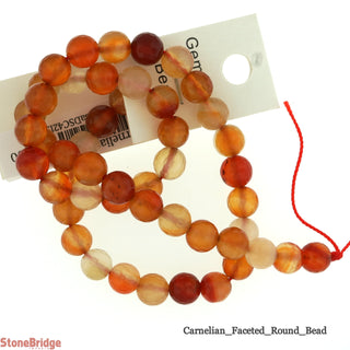 Carnelian A Bead Strand 15" - 6mm Faceted from Stonebridge Imports
