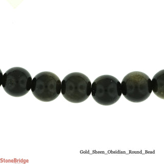 Gold Sheen Obsidian Bead Strand from Stonebridge Imports