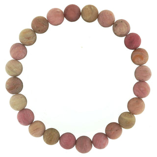 Rhodonite Bead Bracelet 8mm Matte from Stonebridge Imports