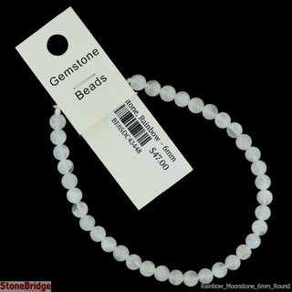 Rainbow Moonstone A Bead Strand 7" - 6mm from Stonebridge Imports