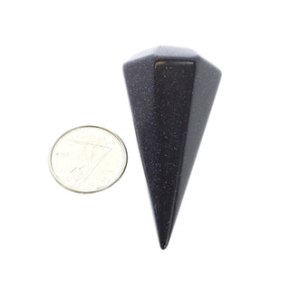 Blue Goldstone Pendulum 6 Facet & Bead - 3 Pack (Synthetic) from Stonebridge Imports