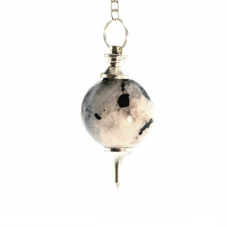 Rainbow Moonstone Ball and Point Pendulum - 3 Pack from Stonebridge Imports