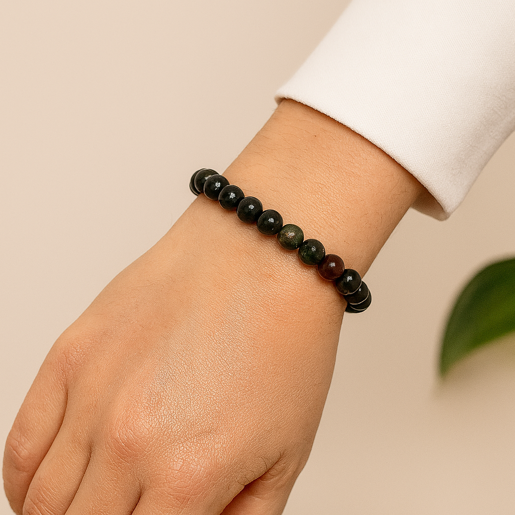 Bloodstone Round Bracelets – Stonebridge Imports