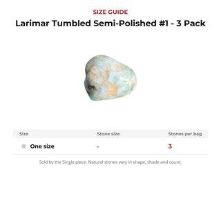 Larimar Tumbled Semi-Polished #1 - 3 Pack from Stonebridge Imports