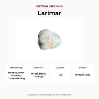 Larimar Tumbled Semi-Polished - Single #1 (6g to 20g, 1/4" to 1 1/2") from Stonebridge Imports